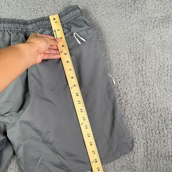 Kith Transitional Active Shorts Mens Small Gray Baggy 7" Zipper Swim Hybrid - Picture 8 of 10